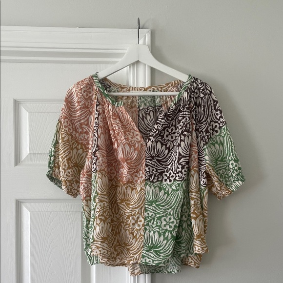 Anthropologie Roller Rabbit Aegean Abstract Top - Picture 2 of 6